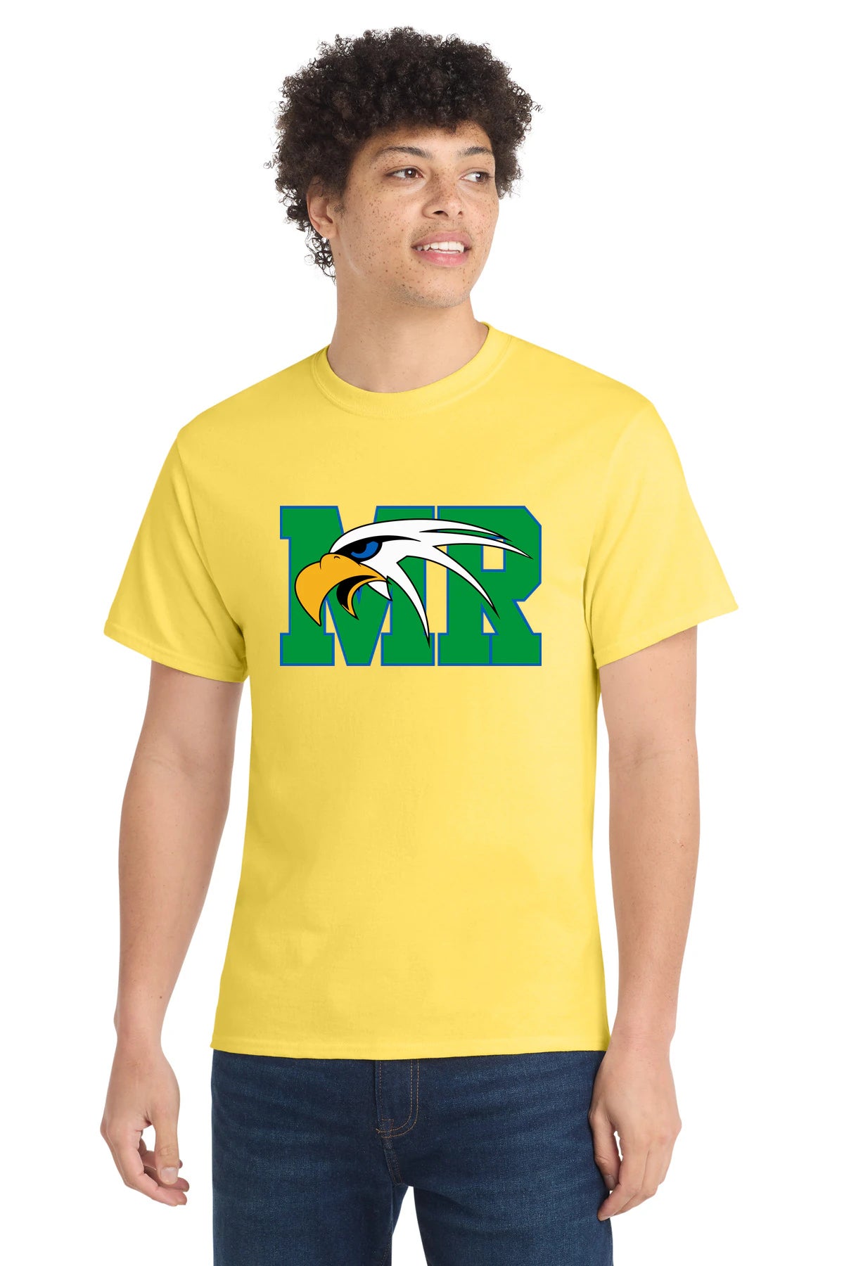 Maple River High School hockey_boys - Yellow Port & Co Core Cotton Tee. PC54