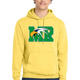 Maple River High School hockey_boys - Yellow Port & Co Core Fleece Pullover Hooded Sweatshirt. PC78H