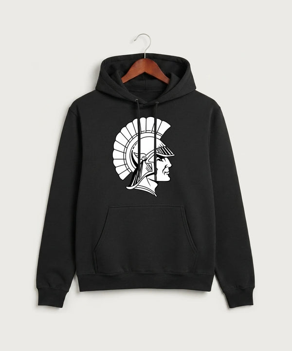 Wauwatosa West Football - Jet Black Port & Co Core Fleece Pullover Hooded Sweatshirt. PC78H